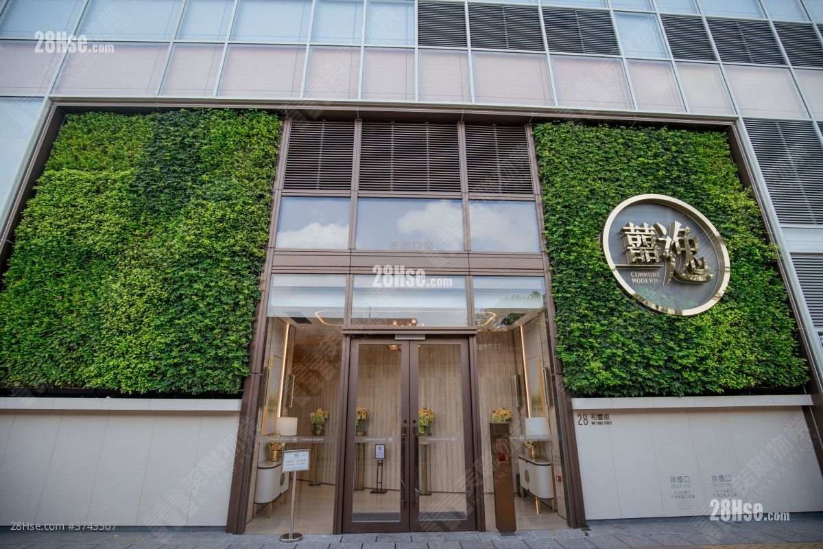 大廈外觀: 囍逸 租盤 1 房 , 1 浴室 293 平方呎