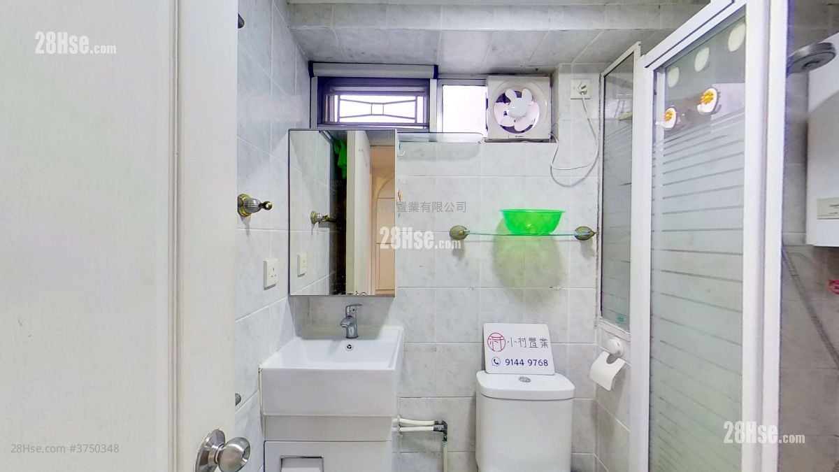 浴室: 寶能閣 租盤 3 房 , 1 浴室 440 平方呎