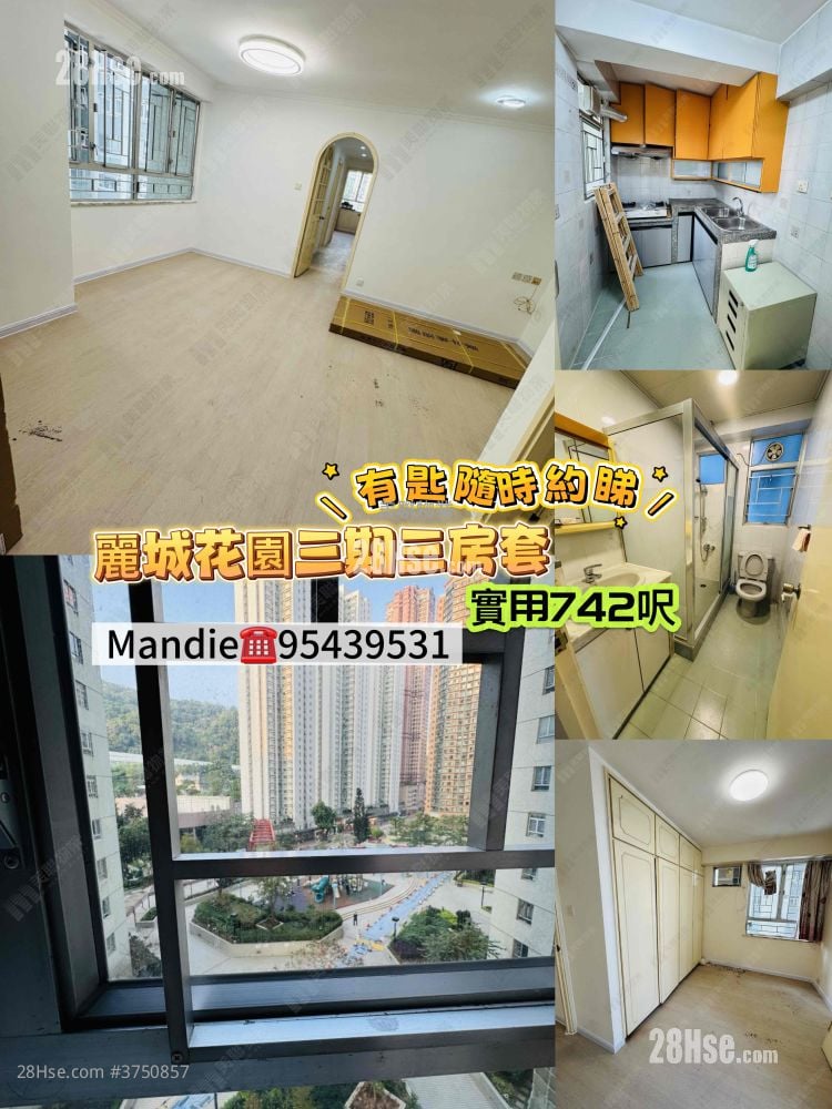 麗城花園 售盤 3 房 742 平方呎