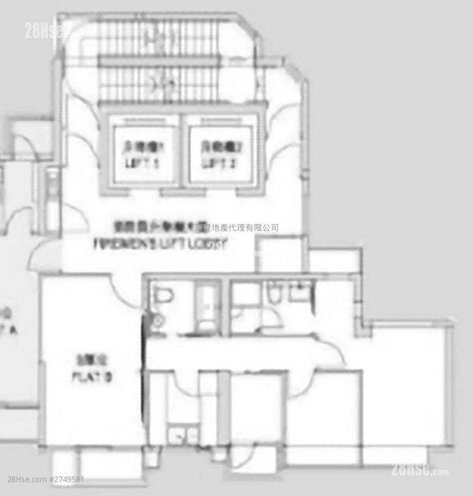 艷芳庭 租盤 3 房 , 2 浴室 645 平方呎