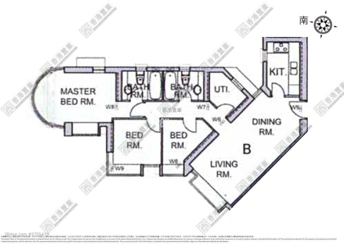 柏景灣 售盤 3 房 , 2 浴室 777 平方呎