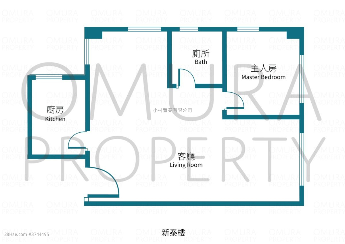 主人房: 新泰樓 租盤 1 房 , 1 浴室 361 平方呎