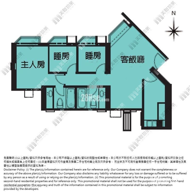 叠翠轩 售盘 3 房 , 2 浴室 591 平方尺