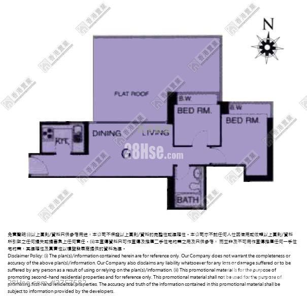 宇晴軒 售盤 2 房 , 1 浴室 442 平方呎