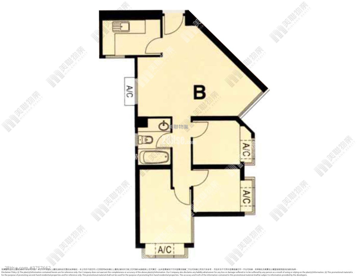 南豐廣場 租盤 3 房 , 1 浴室 605 平方呎