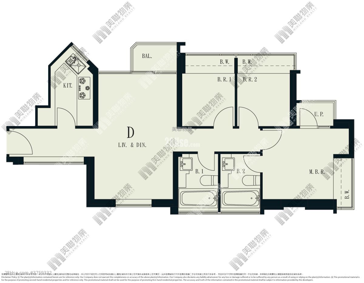 峻滢 售盘 3 房 694 平方尺