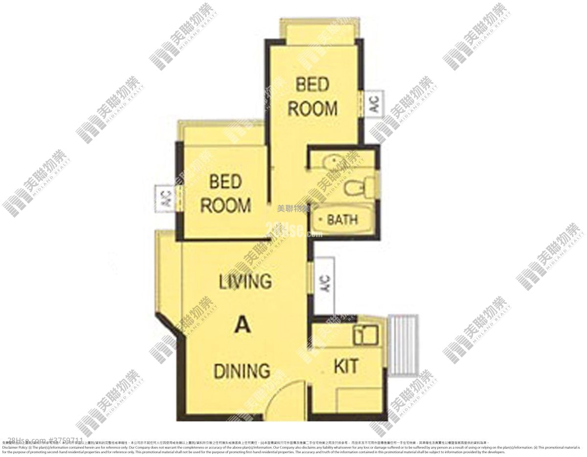 Villa By The Park Sell 2 Bedrooms , 1 Bathroom 397 ft²