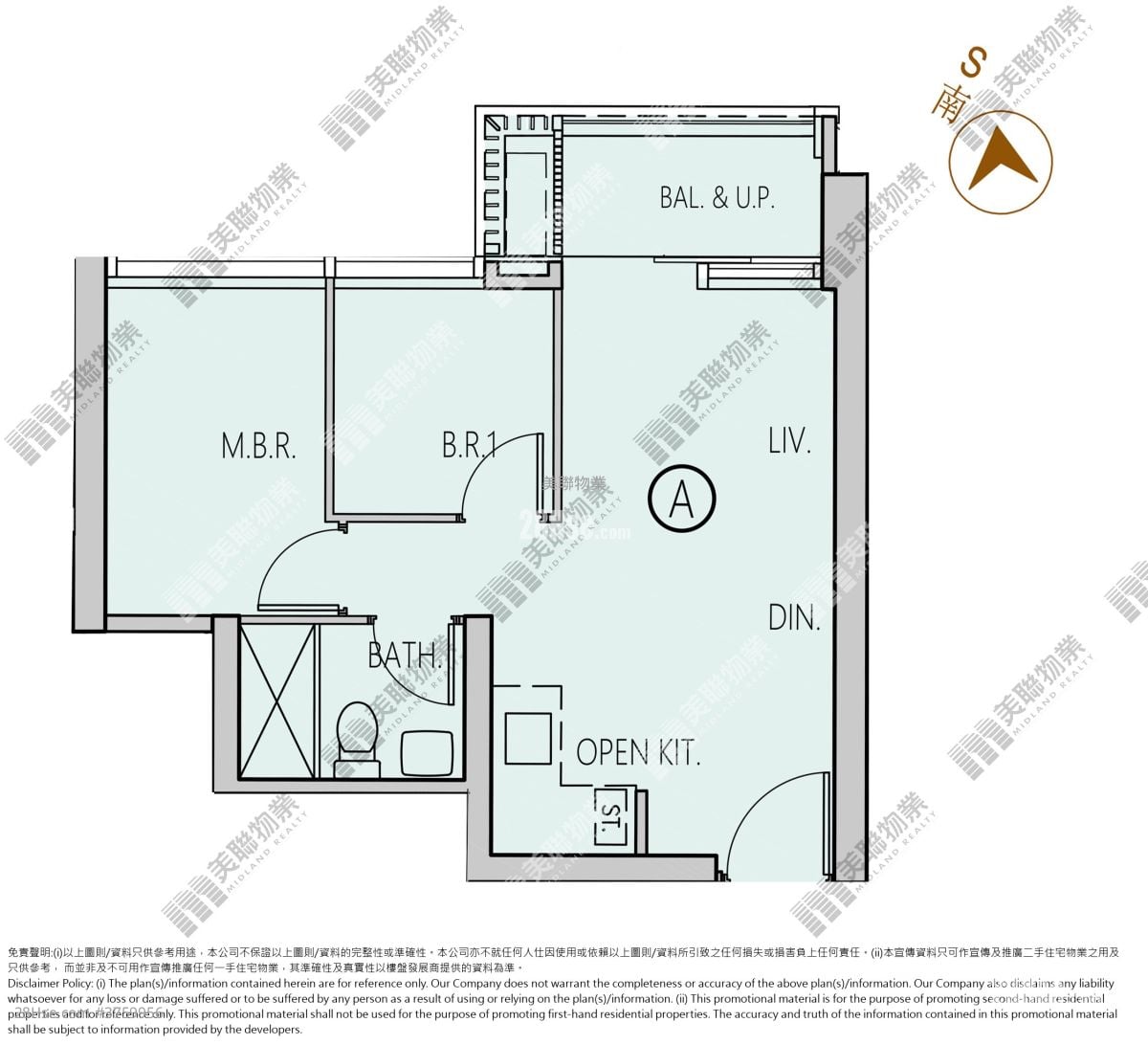 凯柏峰 I 售盘 2 房 , 1 浴室 448 平方尺