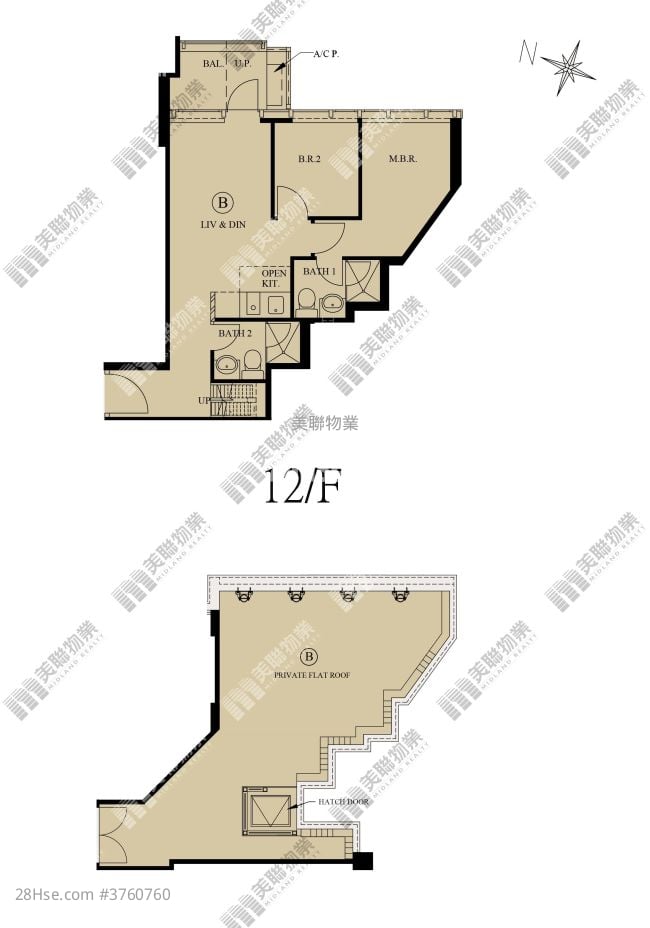 The Parkland Sell 2 Bedrooms , 1 Bathroom 449 ft²