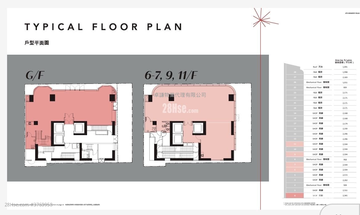轩尼诗道全新商场 租盘 1,450 平方尺