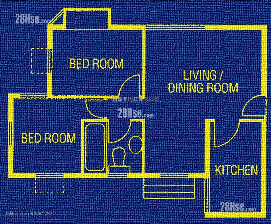 杏花邨 售盘 2 房 , 1 浴室 499 平方尺