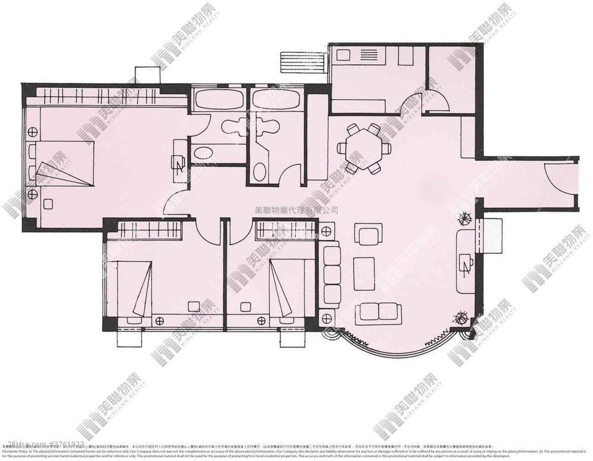 雅士花园 售盘 3 房 , 3 浴室 1,056 平方尺
