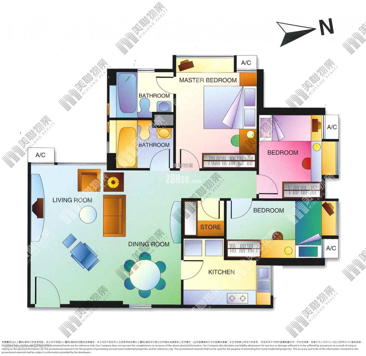 Ka On Garden Sell 3 Bedrooms , 2 Bathrooms 802 ft²