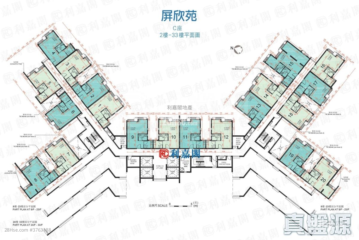 屏欣苑 售盘 1 房 , 1 浴室 376 平方尺