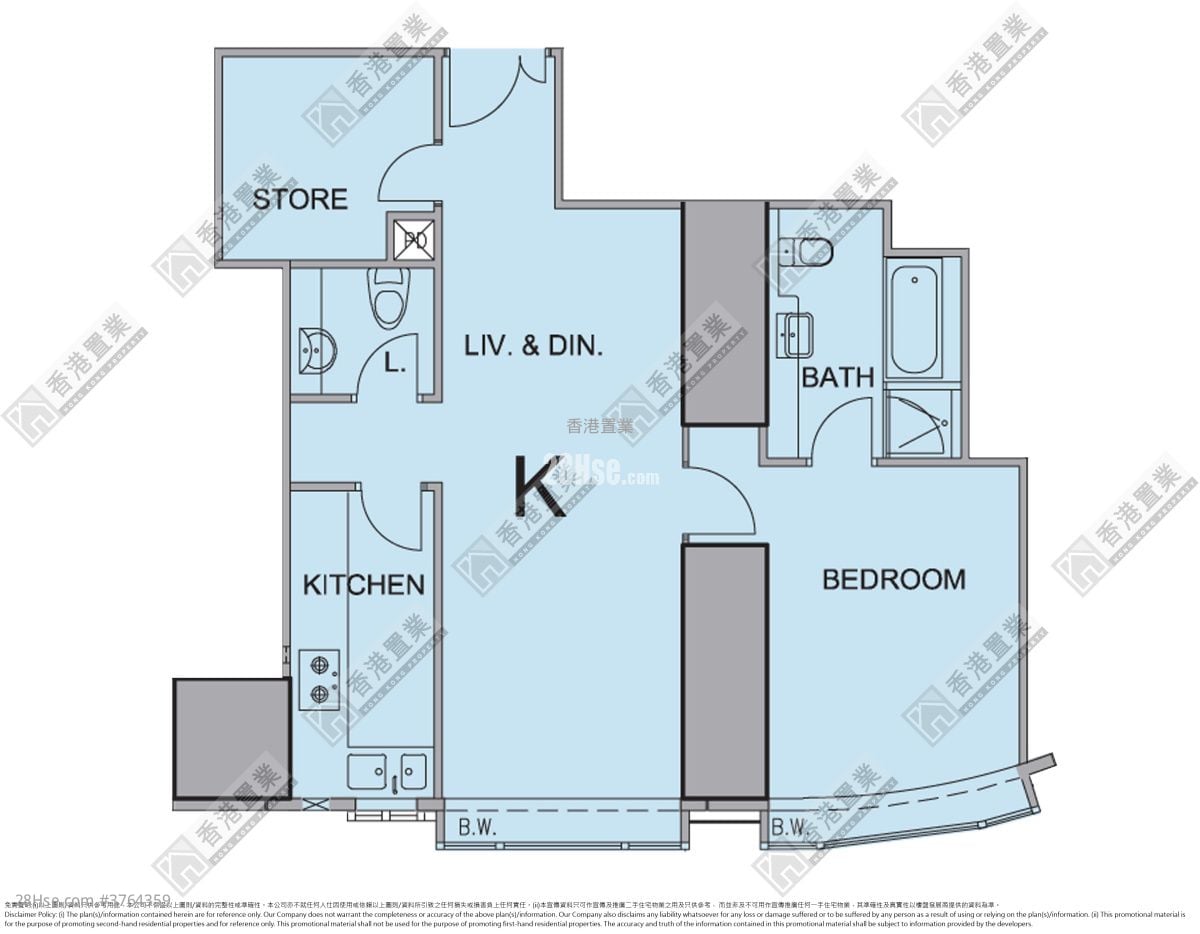 The Masterpiece Sell 1 Bedroom , 2 Bathrooms 816 ft²