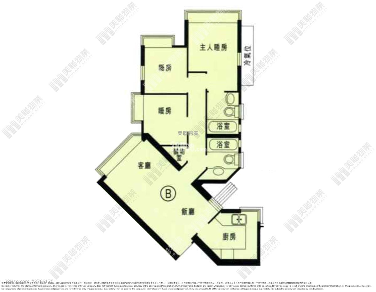 新都城 售盘 3 房 , 2 浴室 644 平方尺
