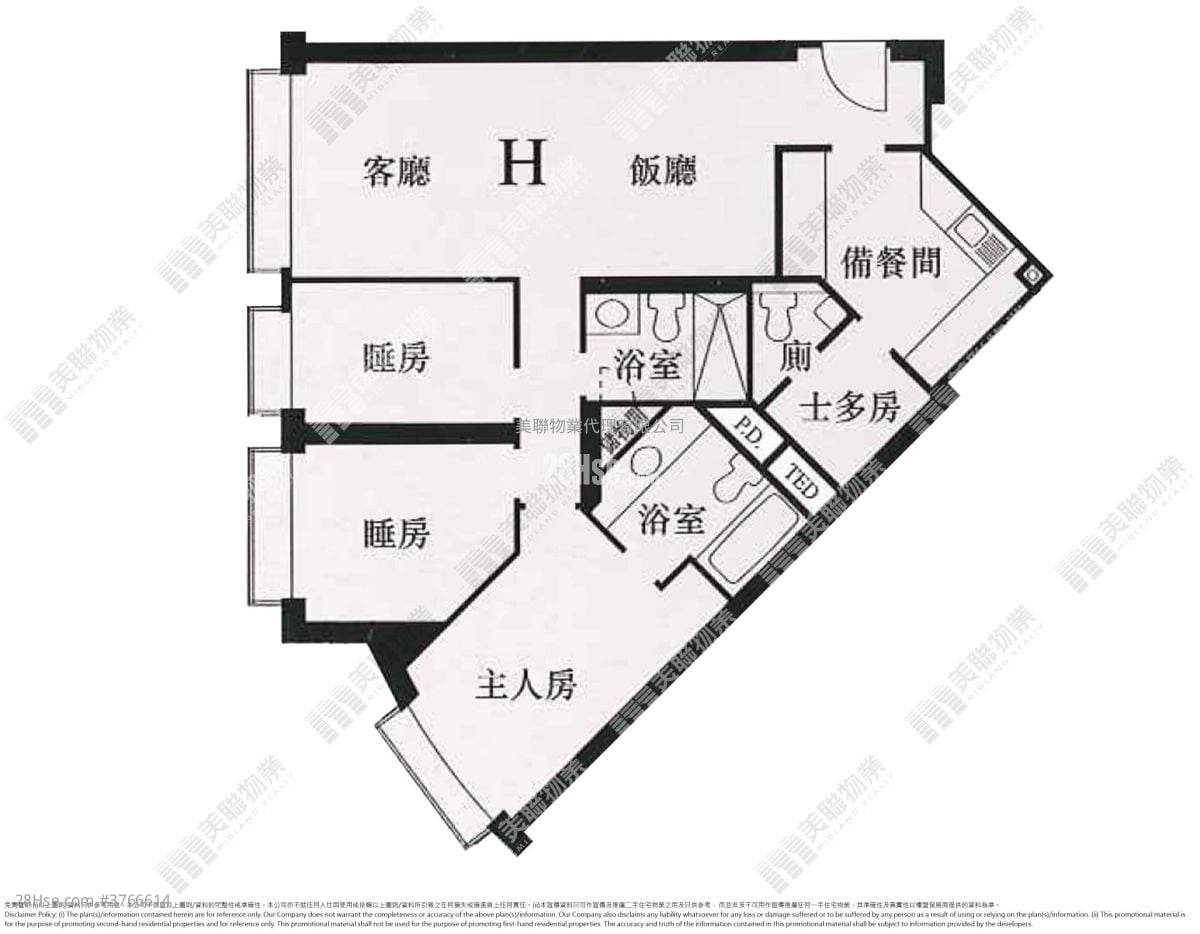 Royal Peninsula Sell 3 Bedrooms , 2 Bathrooms 962 ft²