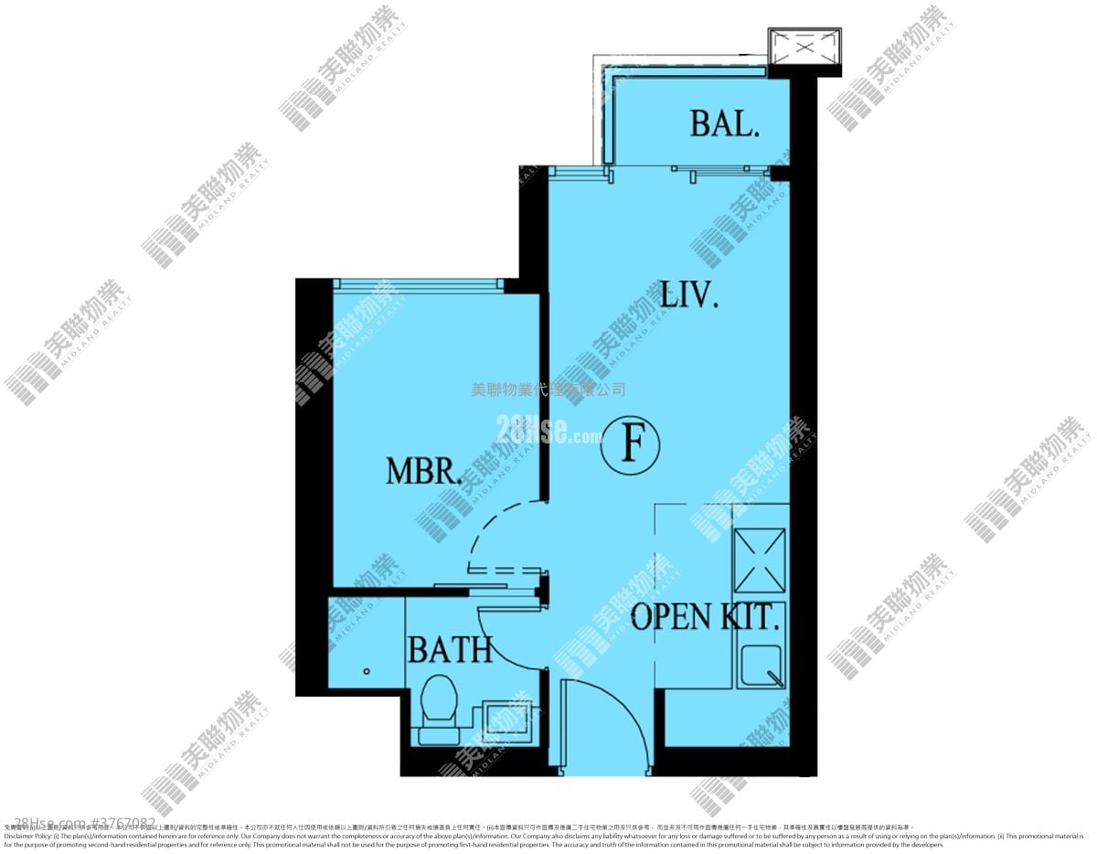晋海II 售盘 1 房 , 1 浴室 343 平方尺