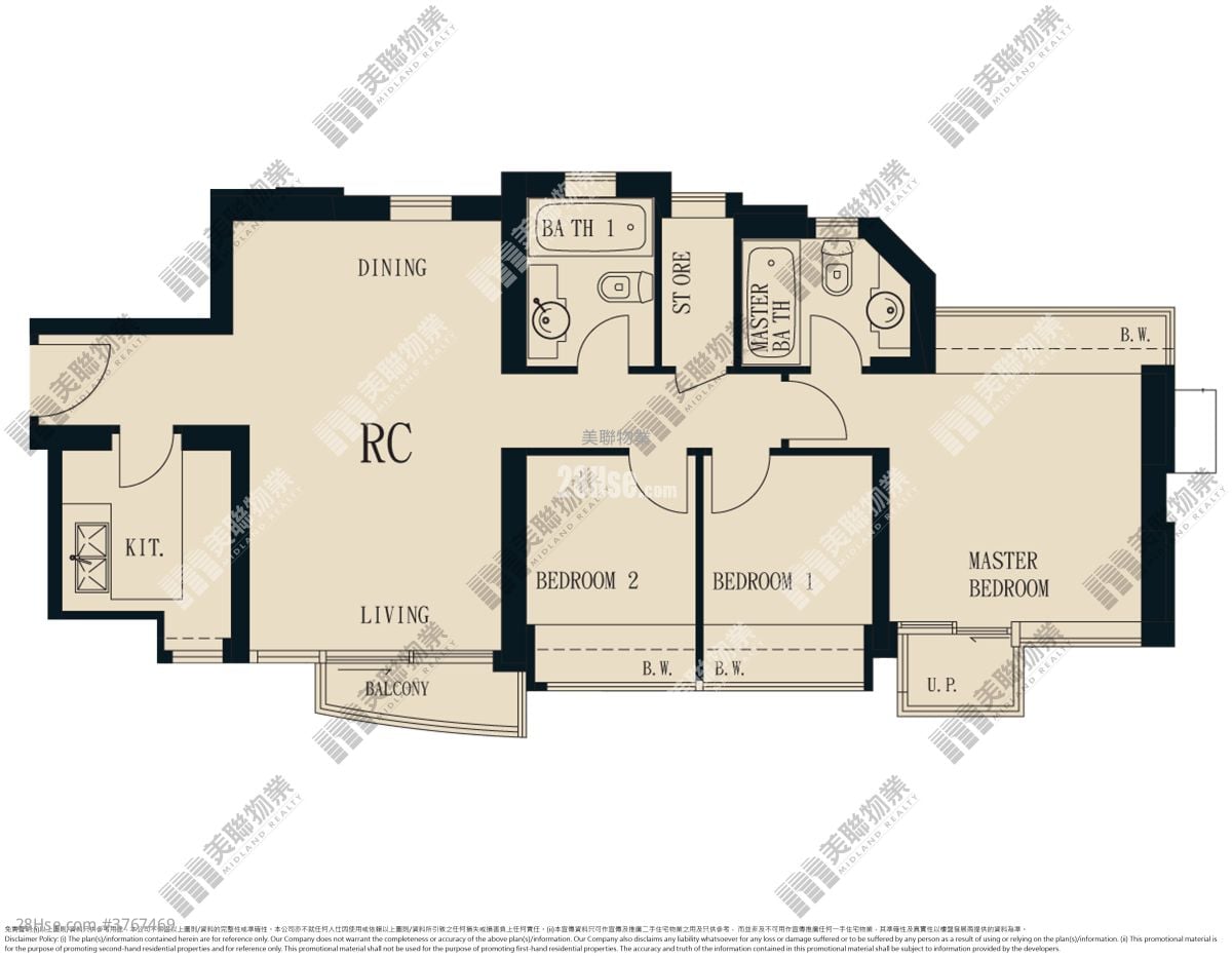 致蓝天 售盘 3 房 746 平方尺