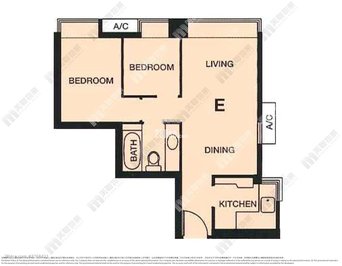 Park Central Sell 2 Bedrooms , 1 Bathroom 465 ft²