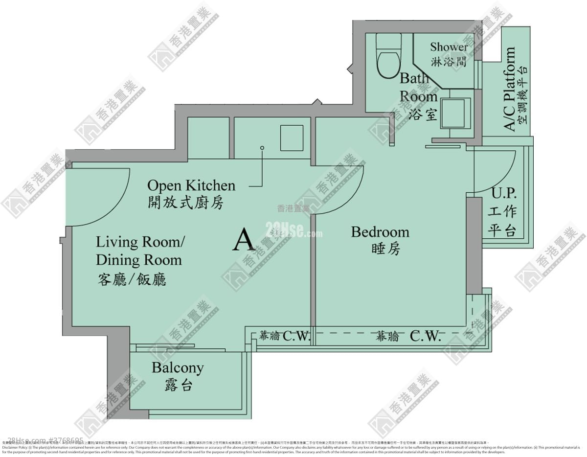奥朗御峯 售盘 1 房 , 1 浴室 322 平方尺