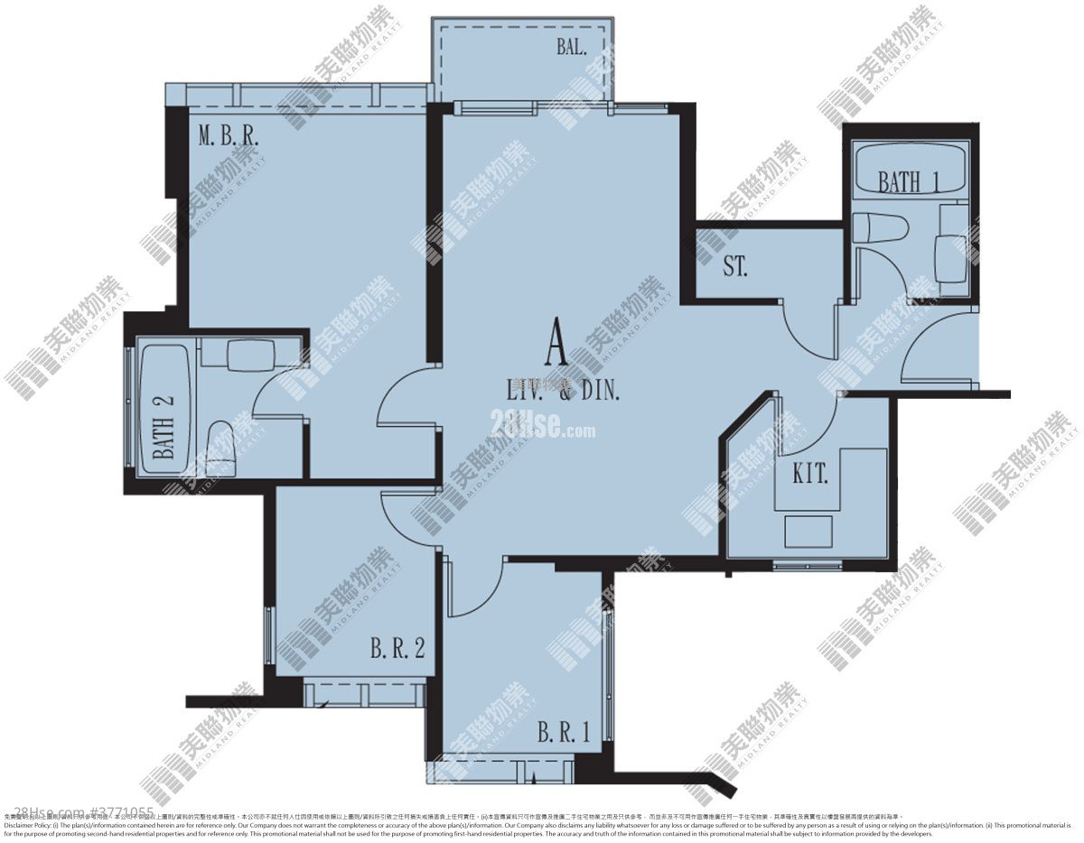 海之恋 售盘 3 房 , 2 浴室 754 平方尺