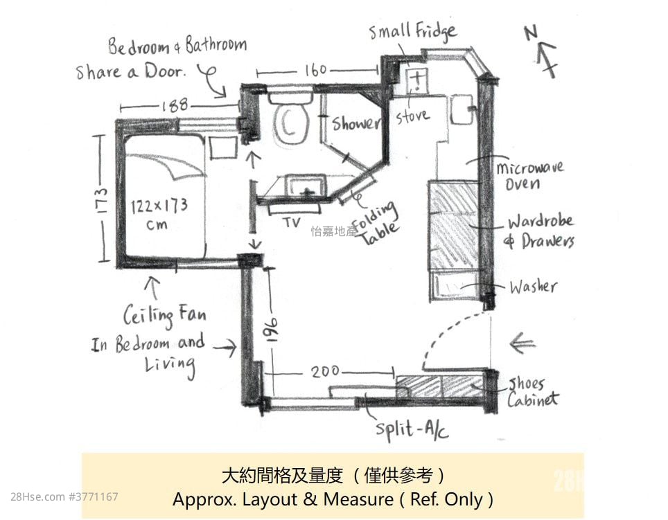 环球大厦 售盘 1 房 , 1 浴室 215 平方尺