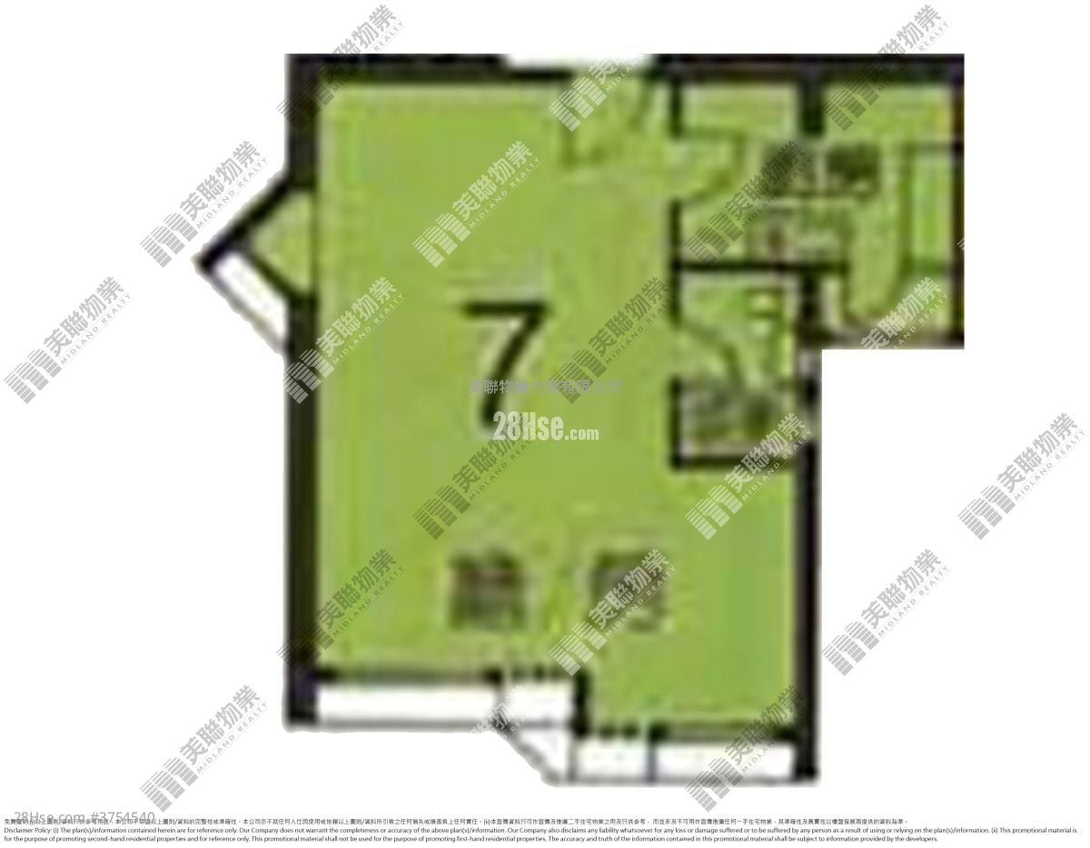 煜明苑 售盤 1 浴室 440 平方呎