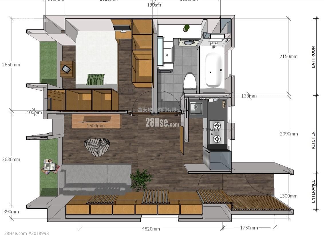 太平花园 售盘 1 房 , 1 浴室 379 平方尺