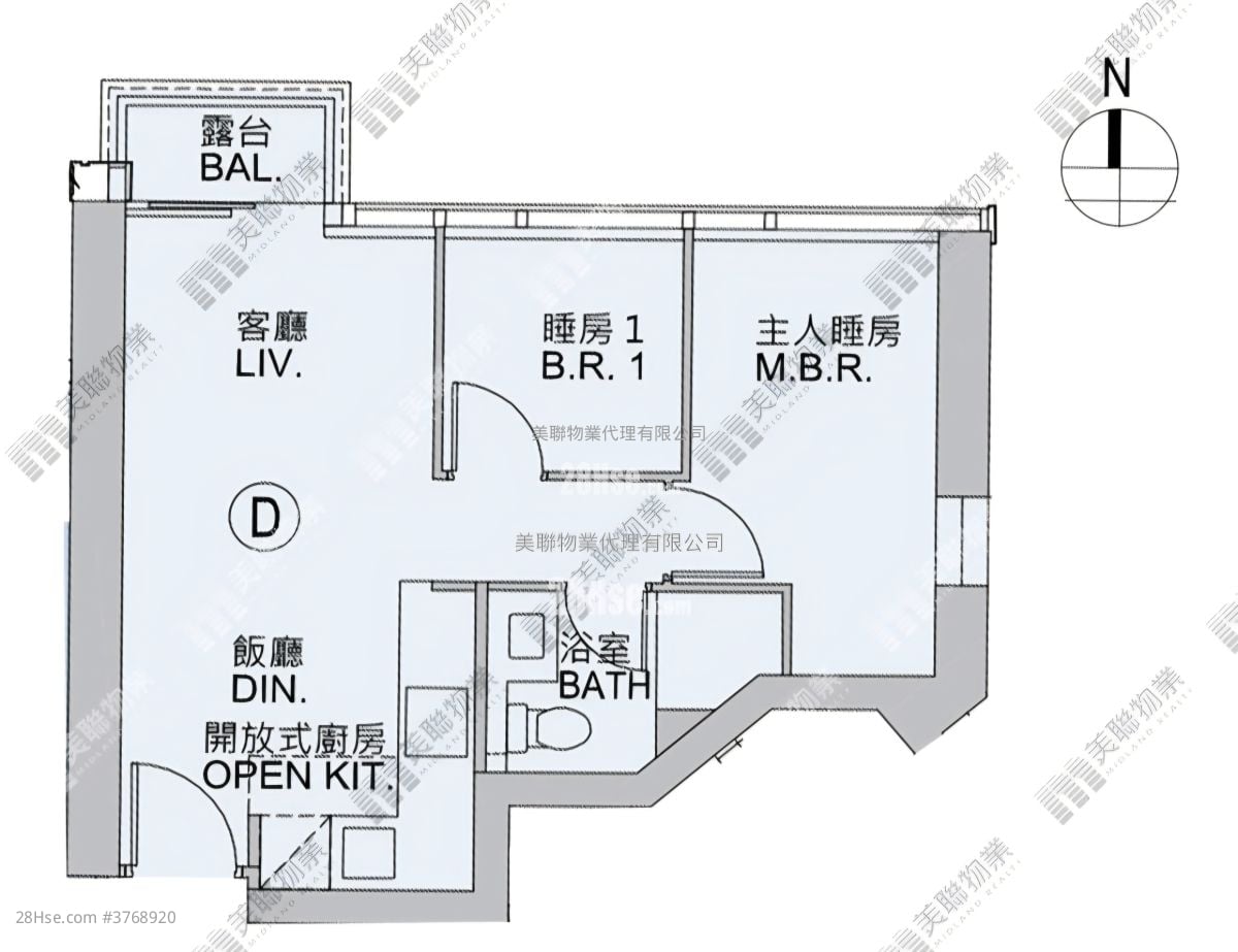Ocean Marini 售盘 2 房 , 1 浴室 472 平方尺