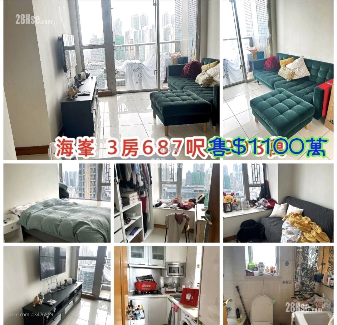 海峯 售盘 3 房 , 1 浴室 687 平方尺