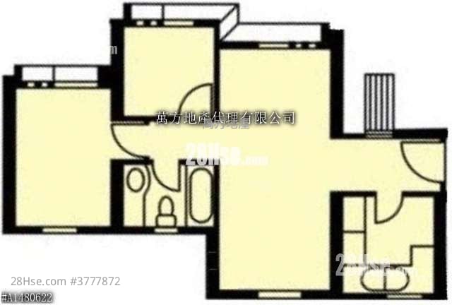 愉翠苑 售盘 2 房 , 2 浴室 519 平方尺