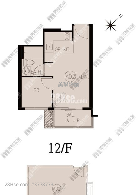 滙都 售盘 1 房 , 1 浴室 320 平方尺