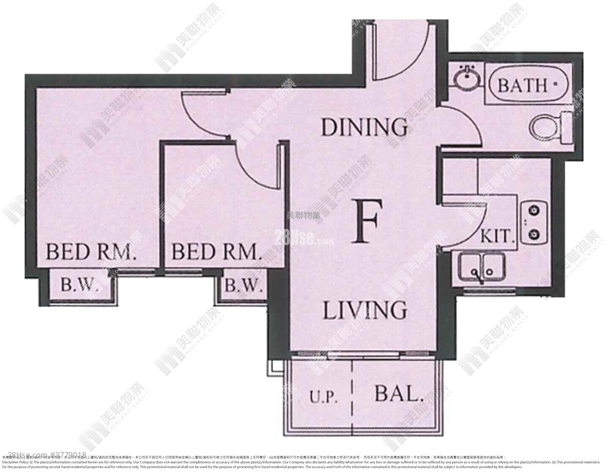 君傲湾 售盘 2 房 456 平方尺