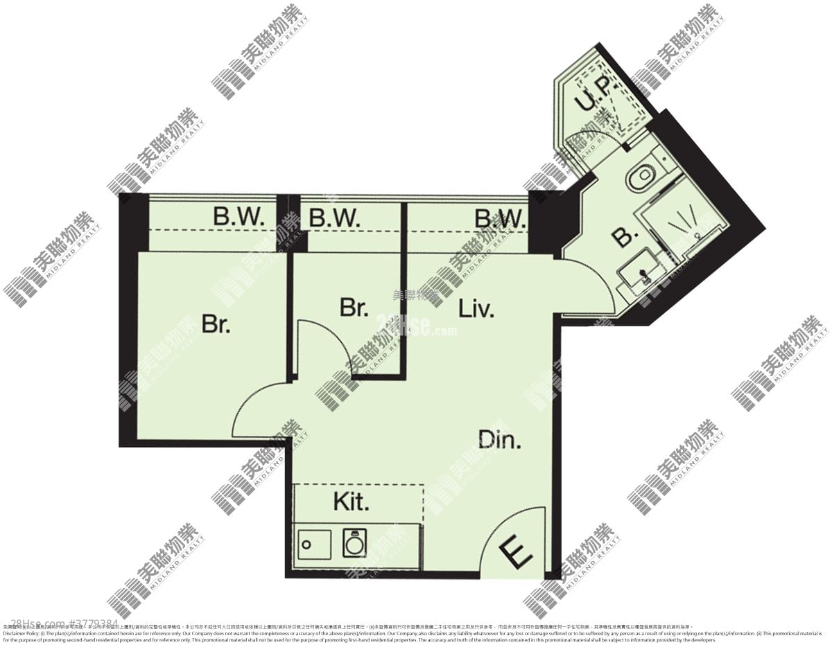 尚悦 售盘 2 房 , 1 浴室 356 平方尺