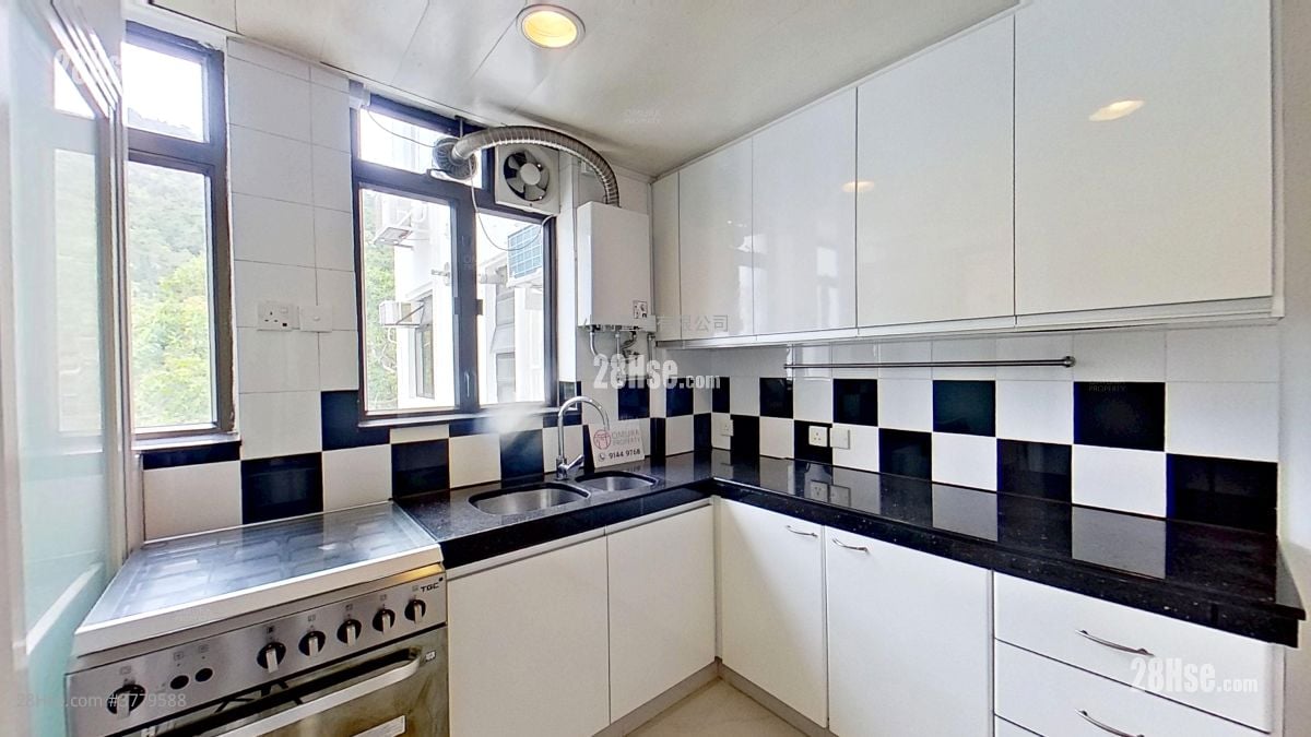 厨房: 恒琪园 租盘 3 房 , 2 浴室 977 平方尺