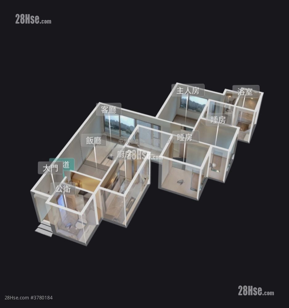 爱海颂 租盘 3 房 , 2 浴室 786 平方尺