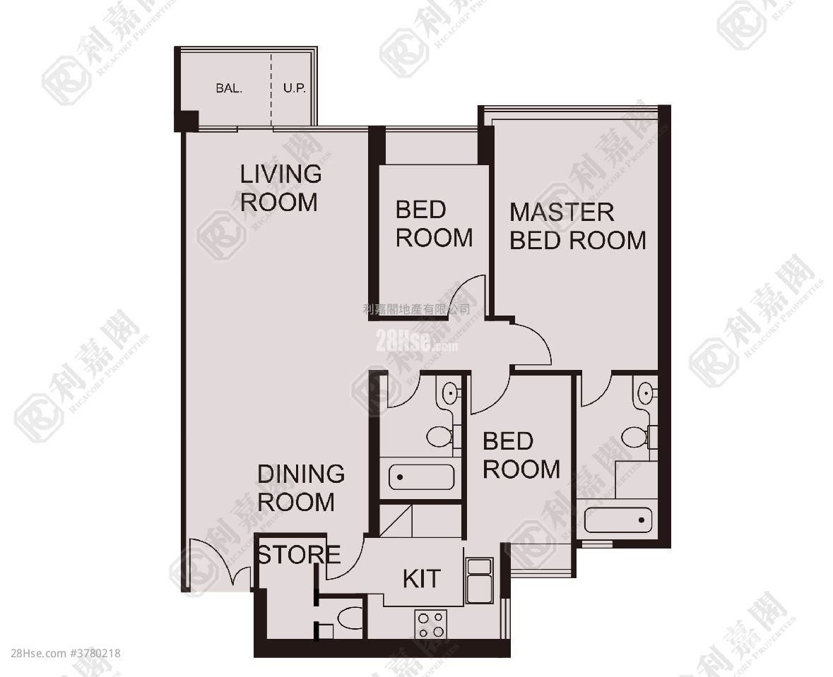 One Silversea Sell 3 Bedrooms , 2 Bathrooms 968 ft²