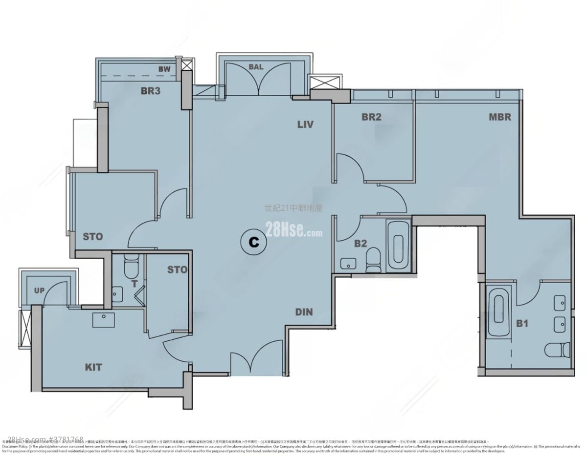 Fleur Pavilia Sell 3 Bedrooms , 2 Bathrooms 1,066 ft²