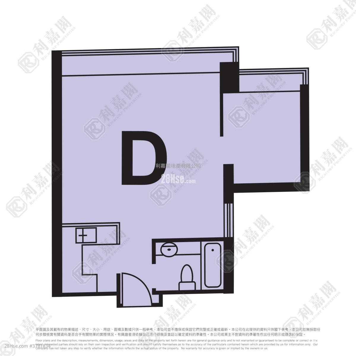 爵悦庭 售盘 3 房 , 1 浴室 521 平方尺