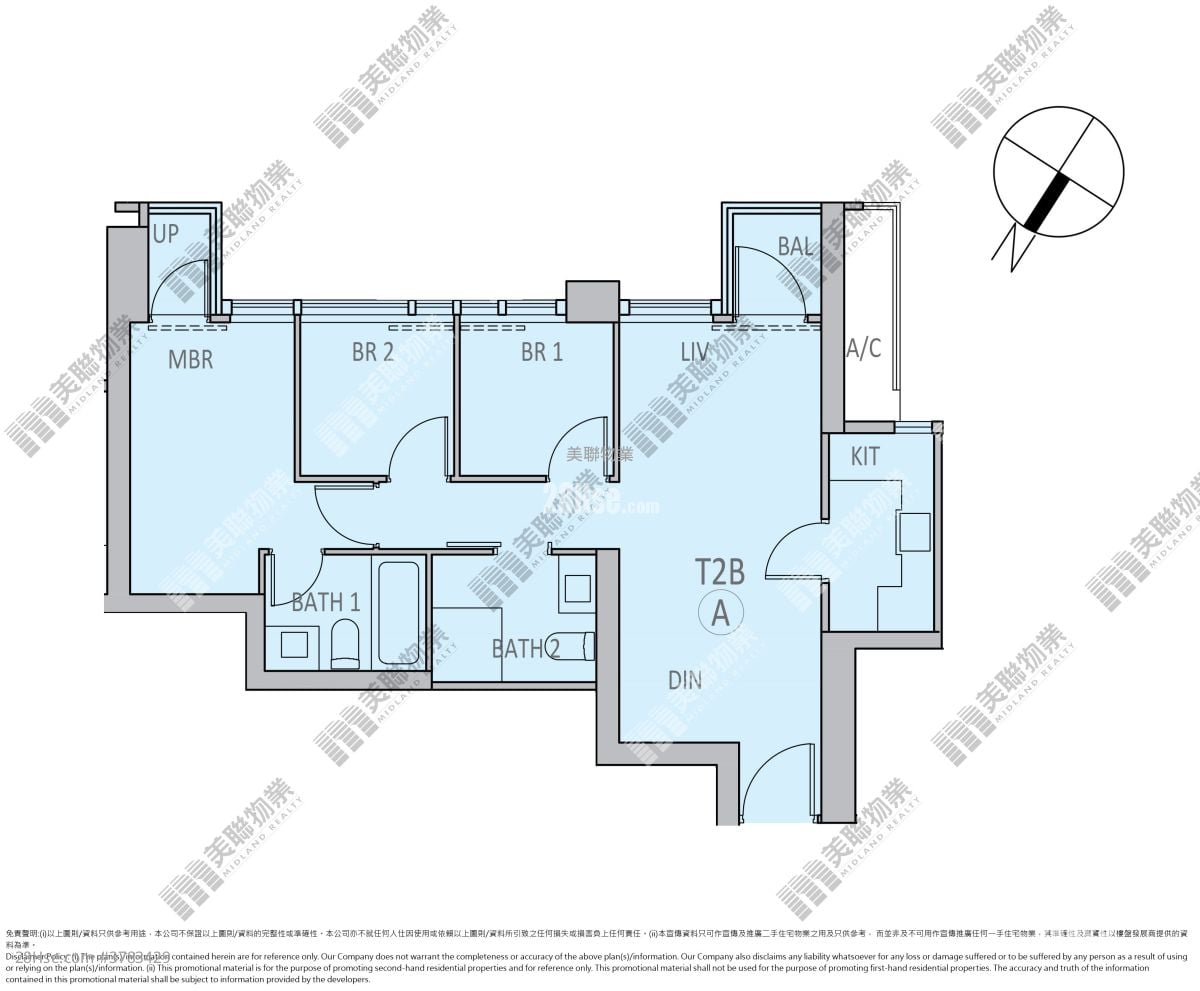 柏傲庄 售盘 3 房 , 2 浴室 663 平方尺
