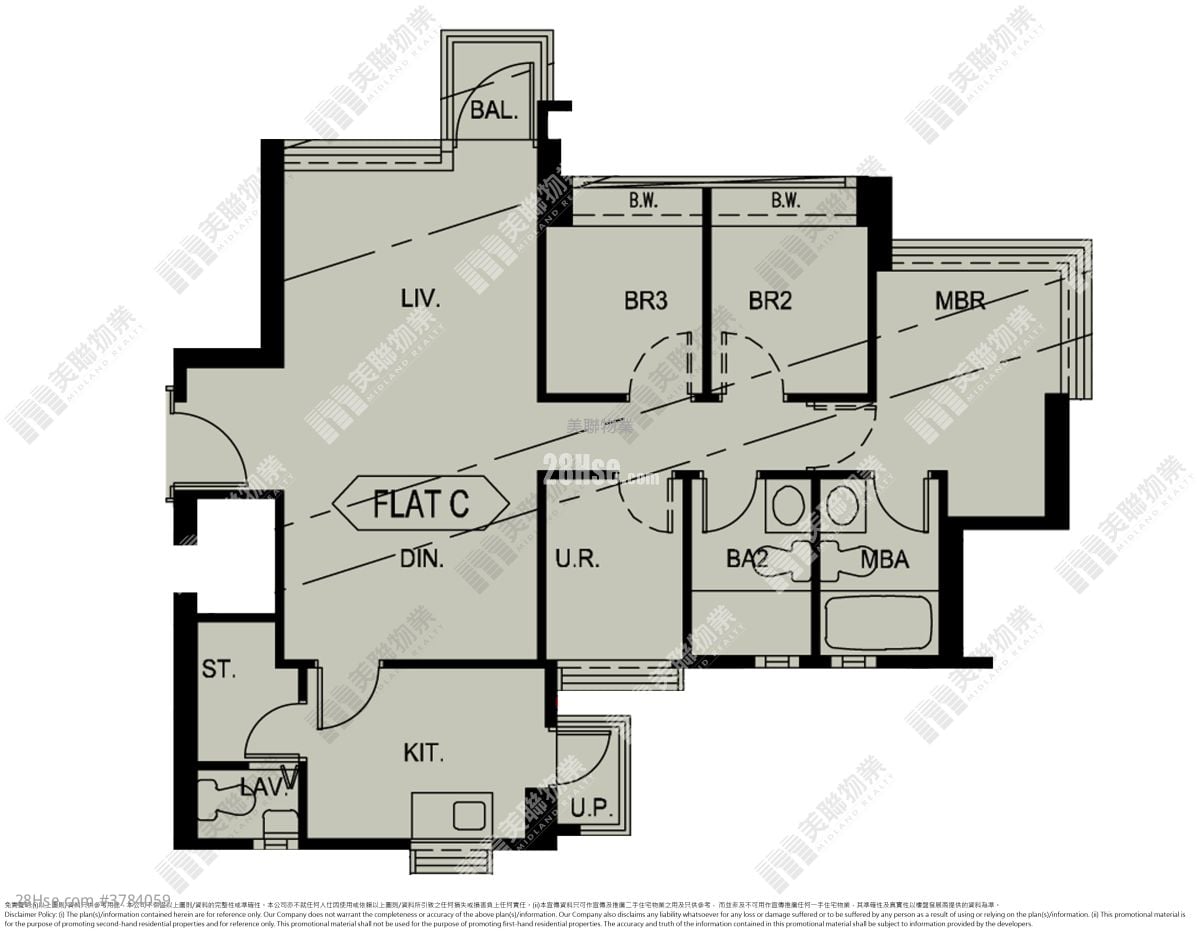 尔峦 售盘 3 房 , 2 浴室 878 平方尺