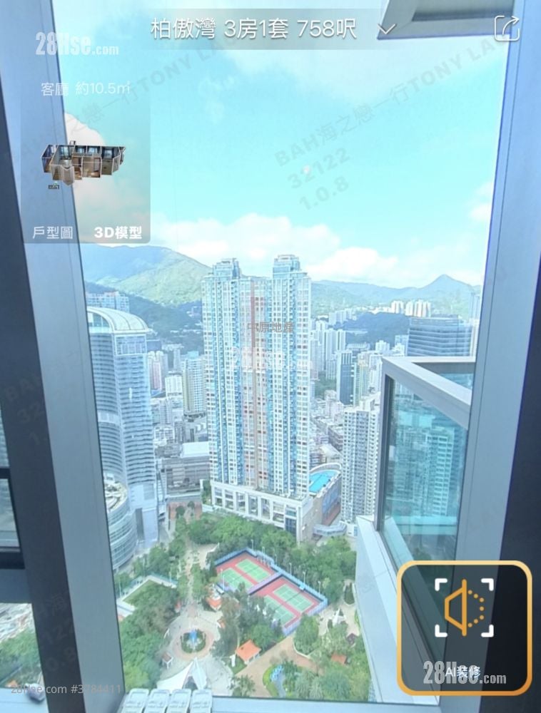 柏傲湾 售盘 3 房 758 平方尺