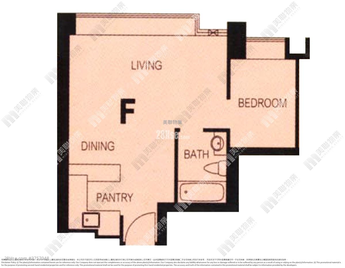 爵悅庭 售盤 2 房 450 平方呎