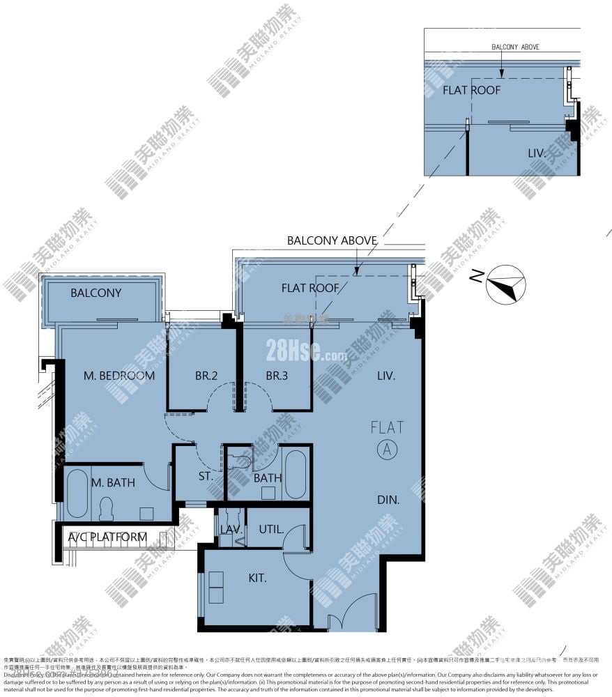 云端 售盘 3 房 , 3 浴室 1,002 平方尺