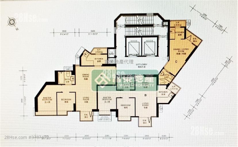 胜利道一号 售盘 2 房 , 1 浴室 556 平方尺