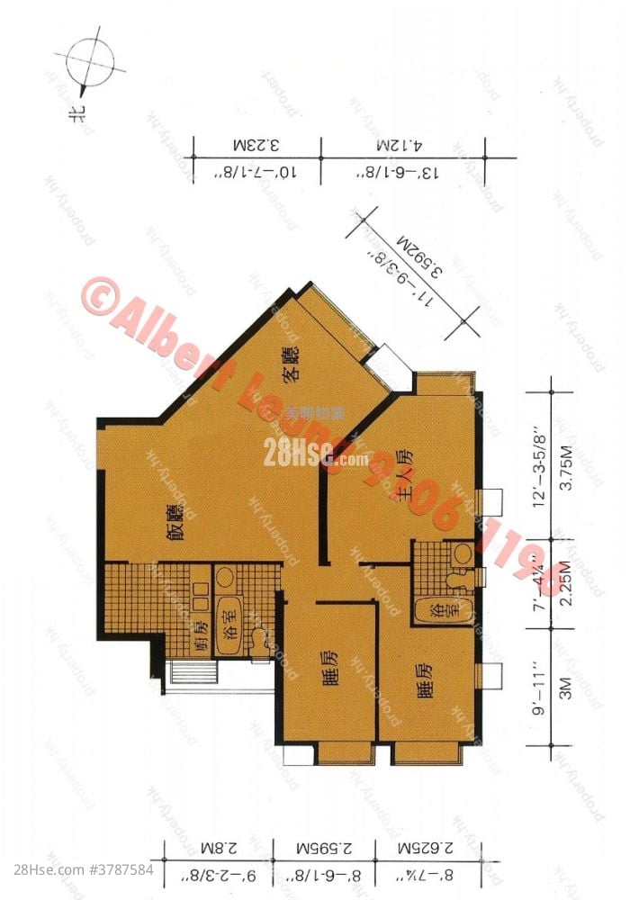 New Town Plaza Sell 3 Bedrooms , 2 Bathrooms 876 ft²