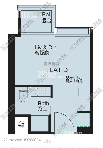 High One Rental Studio , 1 Bathroom 193 ft²