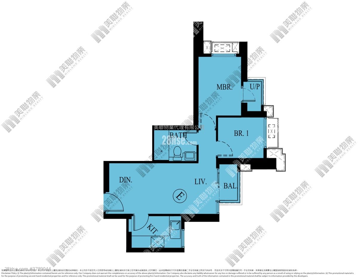 晋海 售盘 2 房 , 1 浴室 495 平方尺