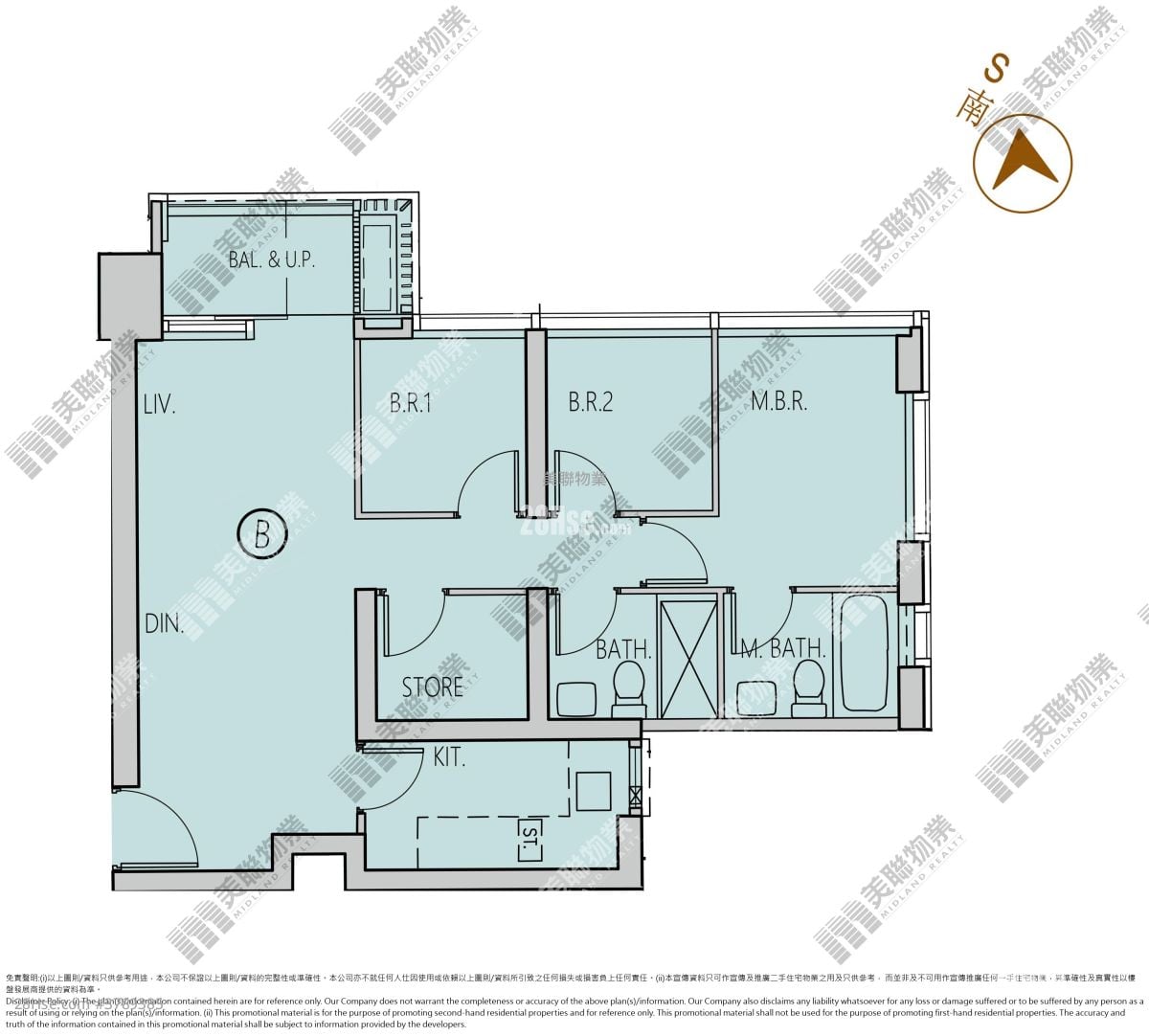 凯柏峰 III 租盘 3 房 , 2 浴室 719 平方尺